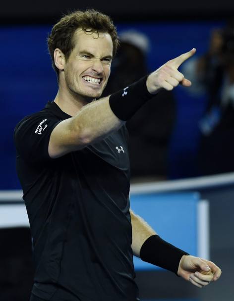 La gioia di Andy Murray per la quarta volta in finale agli Australian Open: ha sconfitto in semifinale Berdych